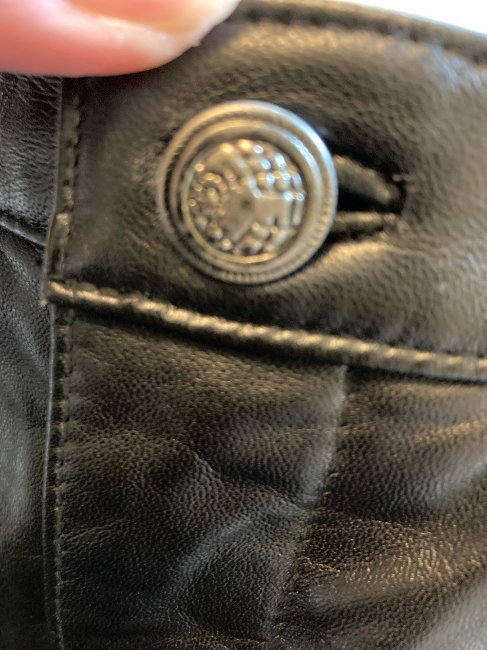 SNY Black Straight-Leg 100% Leather Pants - Picture 3 of 9